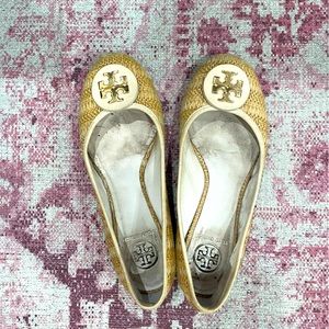 Tory Burch Straw Flats- Size 8